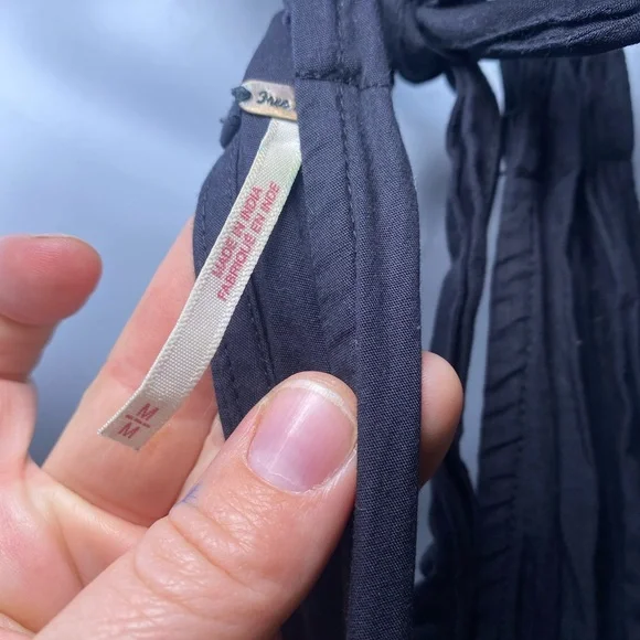 EUC Endless Summer 100% Cotton Anita Maxi Dress Ruffle Tiered Tie Back - Picture 10 of 11